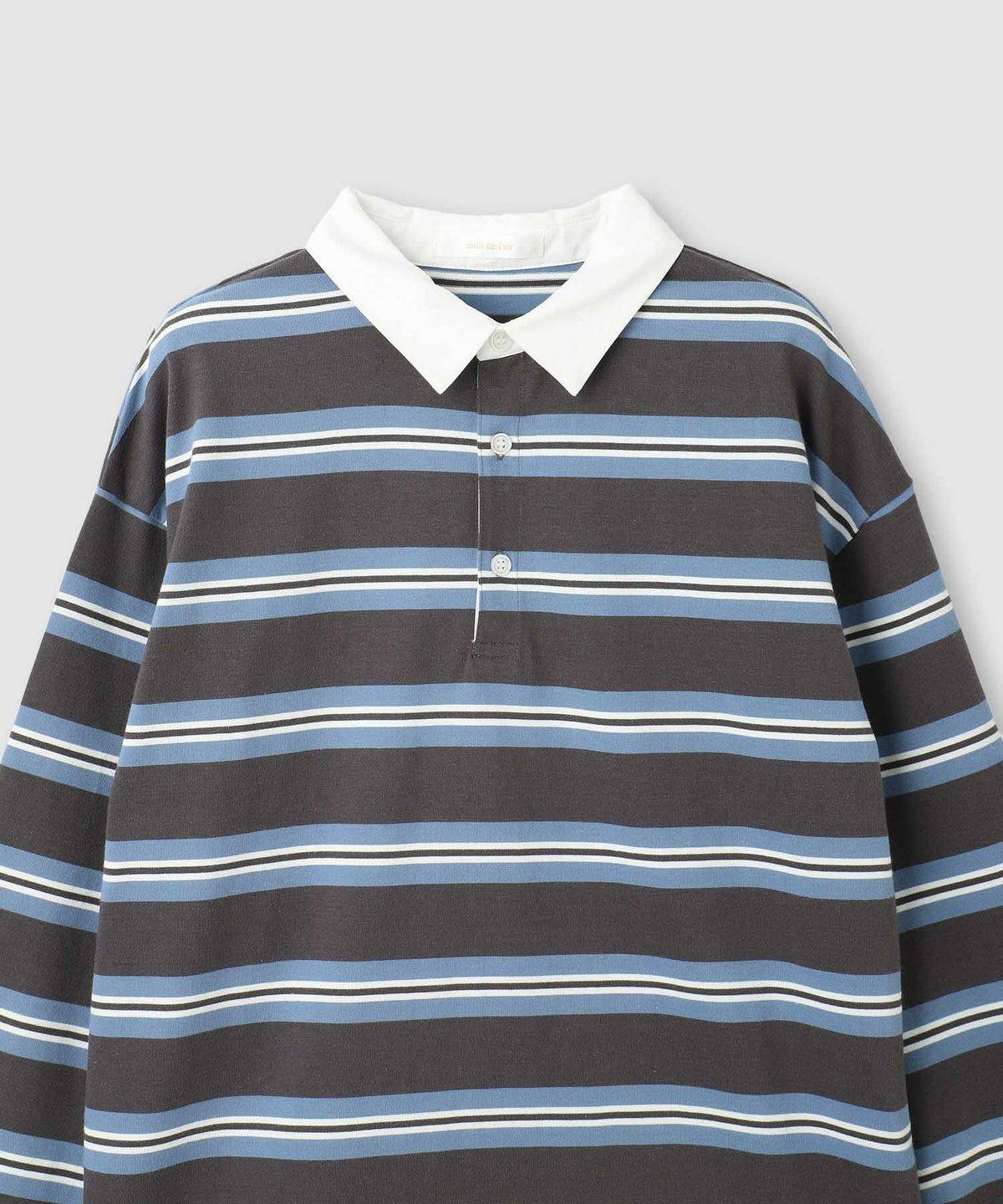 milli de l'air イレギュラーボーダーラガーシャツ レディース