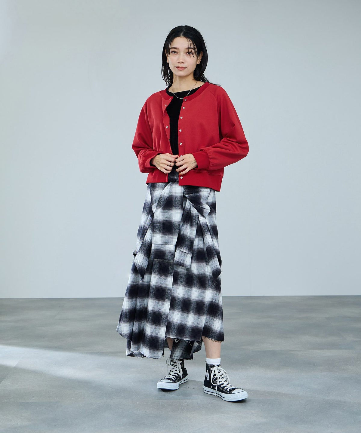 milli de l'air エアリエポンチ素材カーディガン レディース