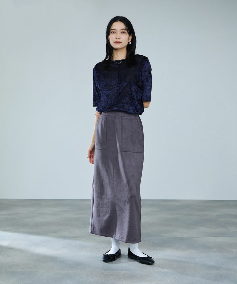 milli de l'air シアーベロアハーフスリーブTシャツ レディース メール便 対応商品商品画像-7