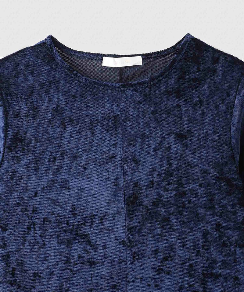 milli de l'air シアーベロアハーフスリーブTシャツ レディース メール便 対応商品商品画像-21