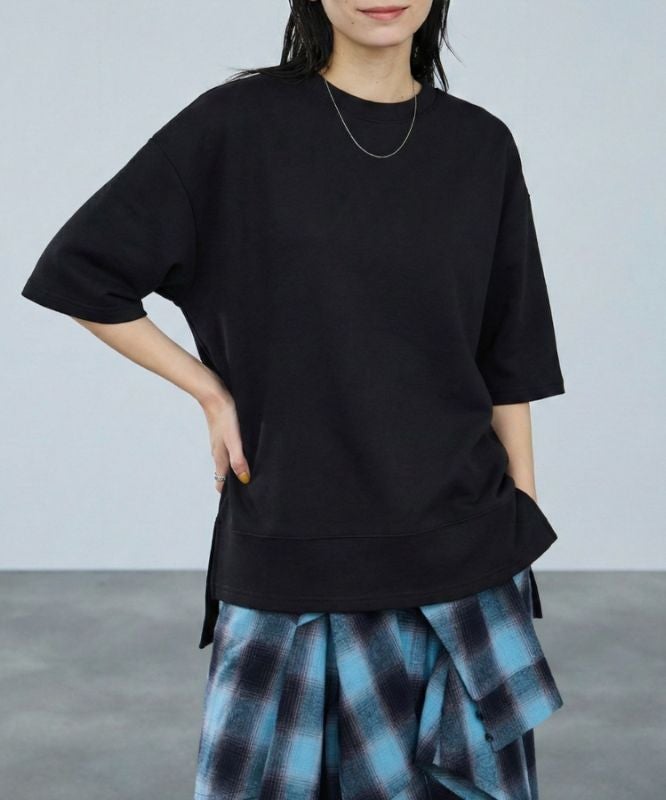 milli de l'air  エアリエポンチ素材Tシャツ レディース メール便 対応商品商品画像-2