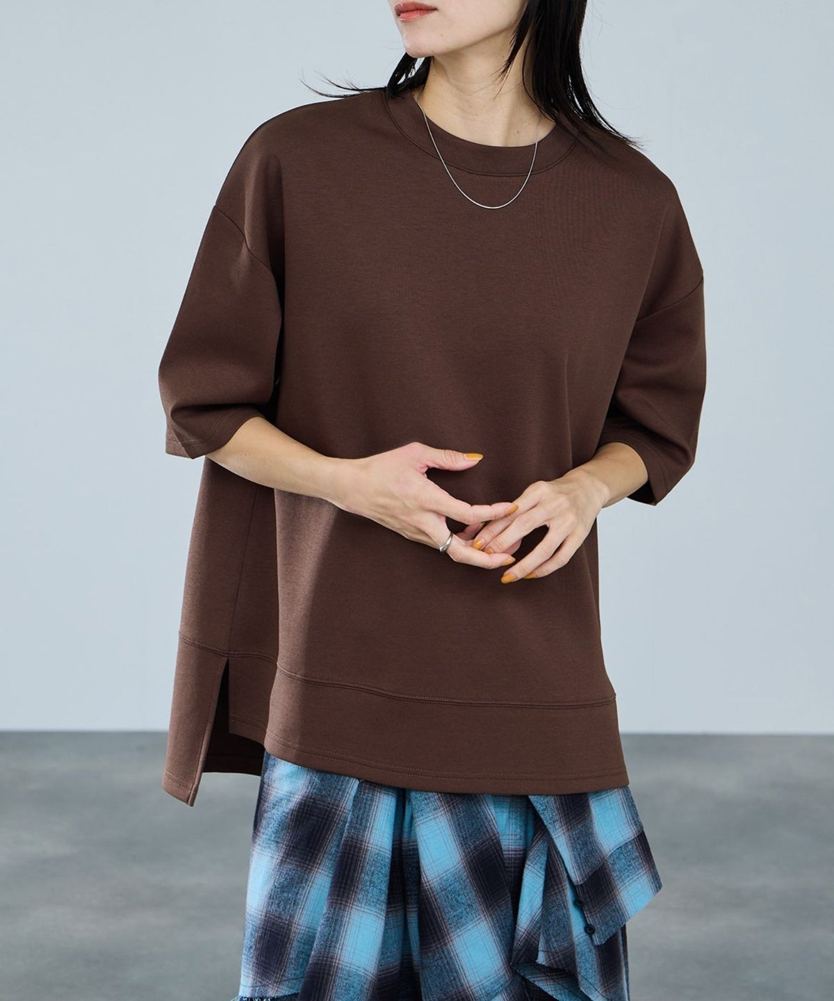 milli de l'air エアリエポンチ素材Tシャツ レディース メール便 対応商品