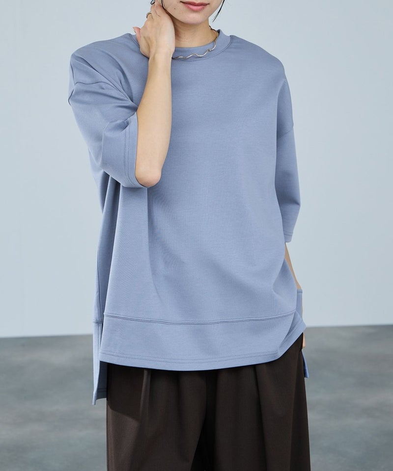 milli de l'air エアリエポンチ素材Tシャツ レディース メール便 対応商品商品画像-4