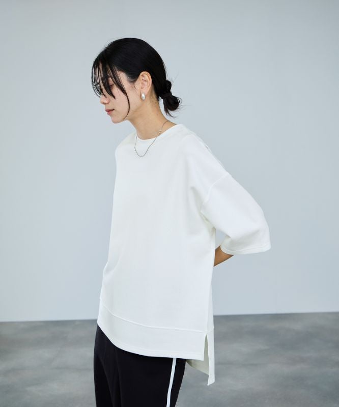 milli de l'air エアリエポンチ素材Tシャツ レディース メール便 対応商品商品画像-5