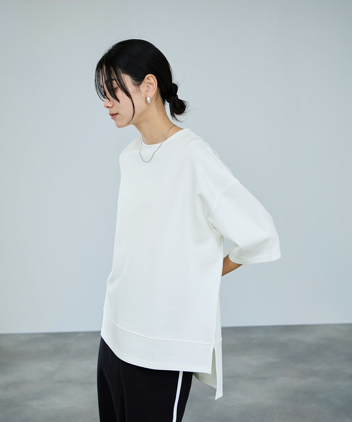 milli de l'air エアリエポンチ素材Tシャツ レディース メール便 対応商品