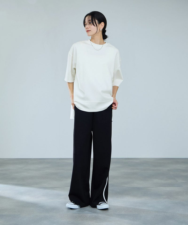 milli de l'air エアリエポンチ素材Tシャツ レディース メール便 対応商品商品画像-6