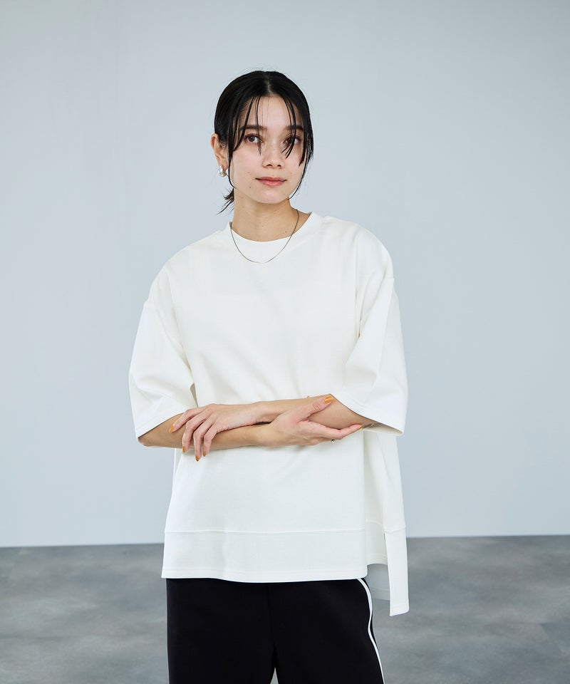 milli de l'air  エアリエポンチ素材Tシャツ レディース メール便 対応商品商品画像-6