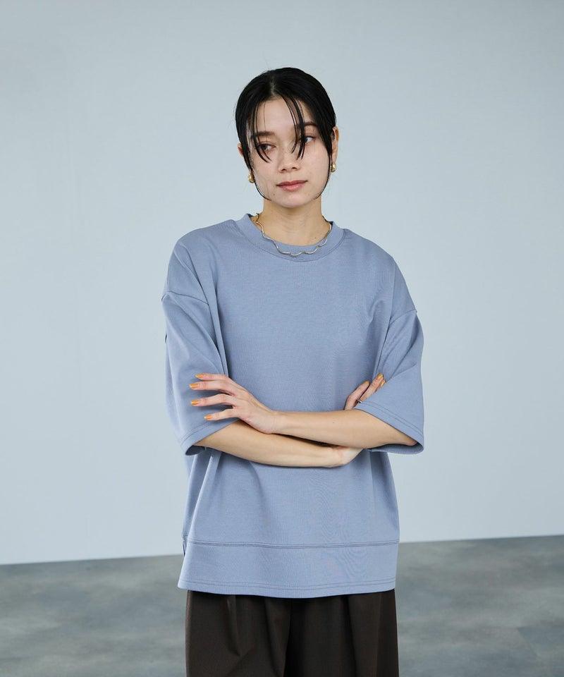 milli de l'air  エアリエポンチ素材Tシャツ レディース メール便 対応商品商品画像-8