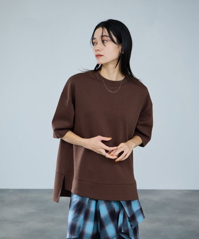 milli de l'air エアリエポンチ素材Tシャツ レディース メール便 対応商品商品画像-11