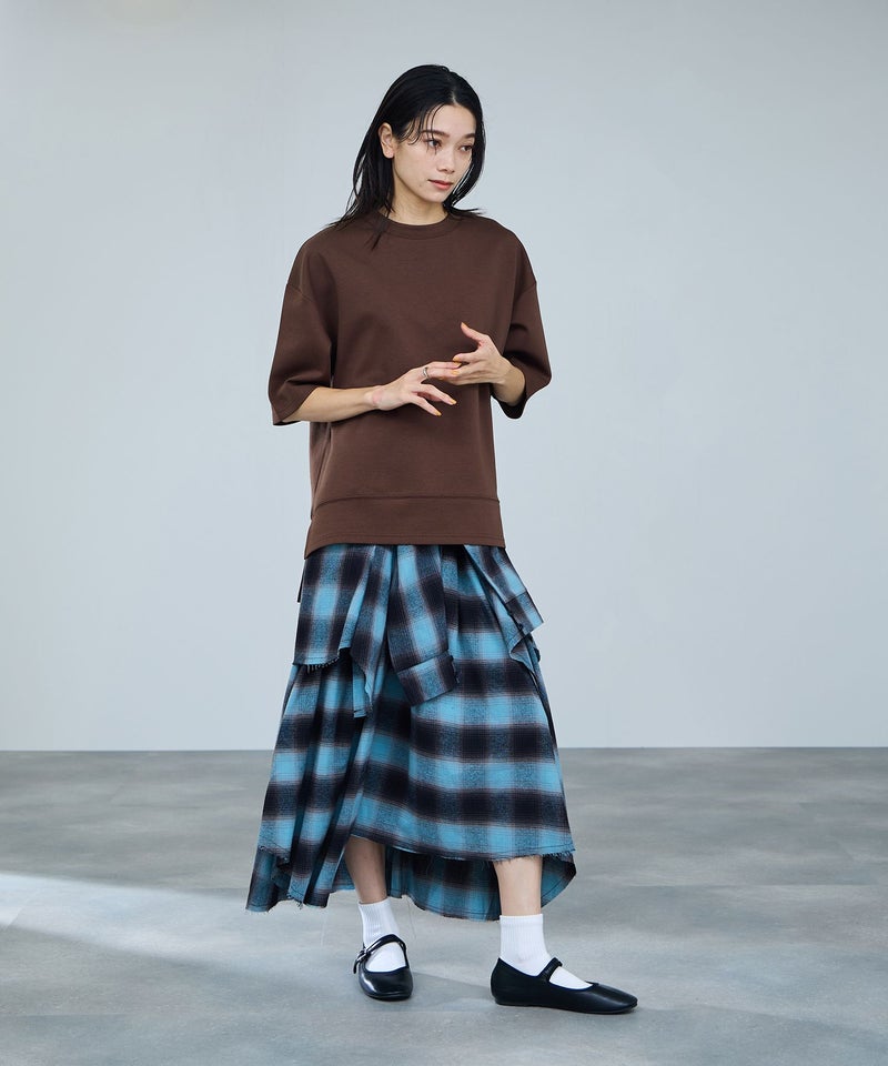 milli de l'air エアリエポンチ素材Tシャツ レディース メール便 対応商品商品画像-15