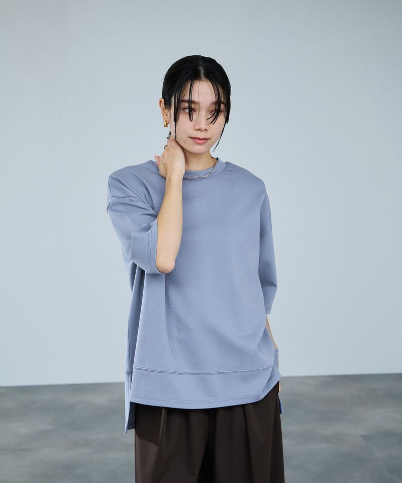 milli de l'air エアリエポンチ素材Tシャツ レディース メール便 対応商品商品画像-16