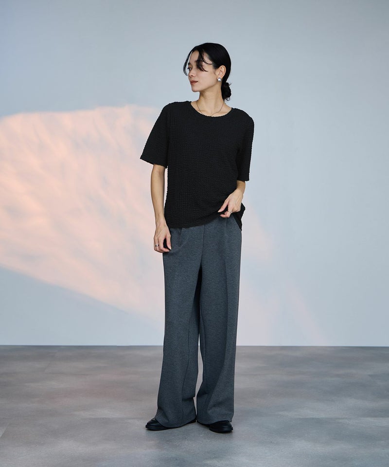 milli de l'air シュリンクジャージー5分袖カットソー レディース メール便 対応商品商品画像-6