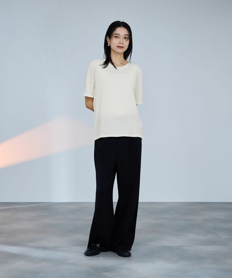 milli de l'air シュリンクジャージー5分袖カットソー レディース メール便 対応商品商品画像-9