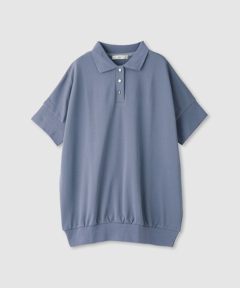 Idnes ドルマン鹿の子ポロシャツ レディース商品画像-1