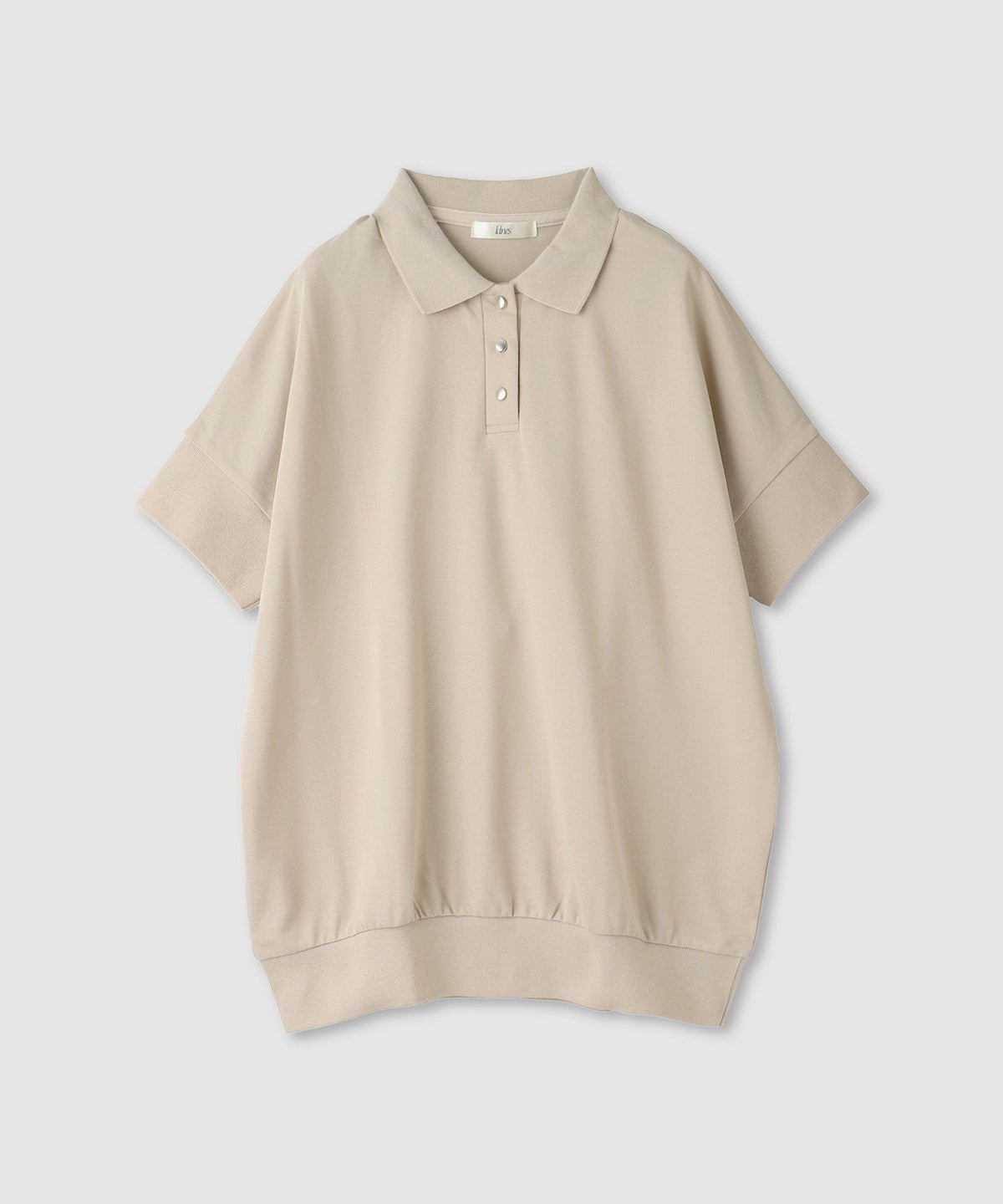 Idnes ドルマン鹿の子ポロシャツ レディース