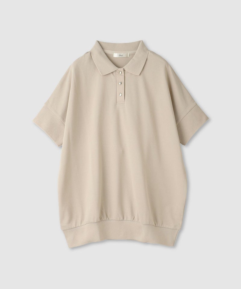 Idnes ドルマン鹿の子ポロシャツ レディース商品画像-2