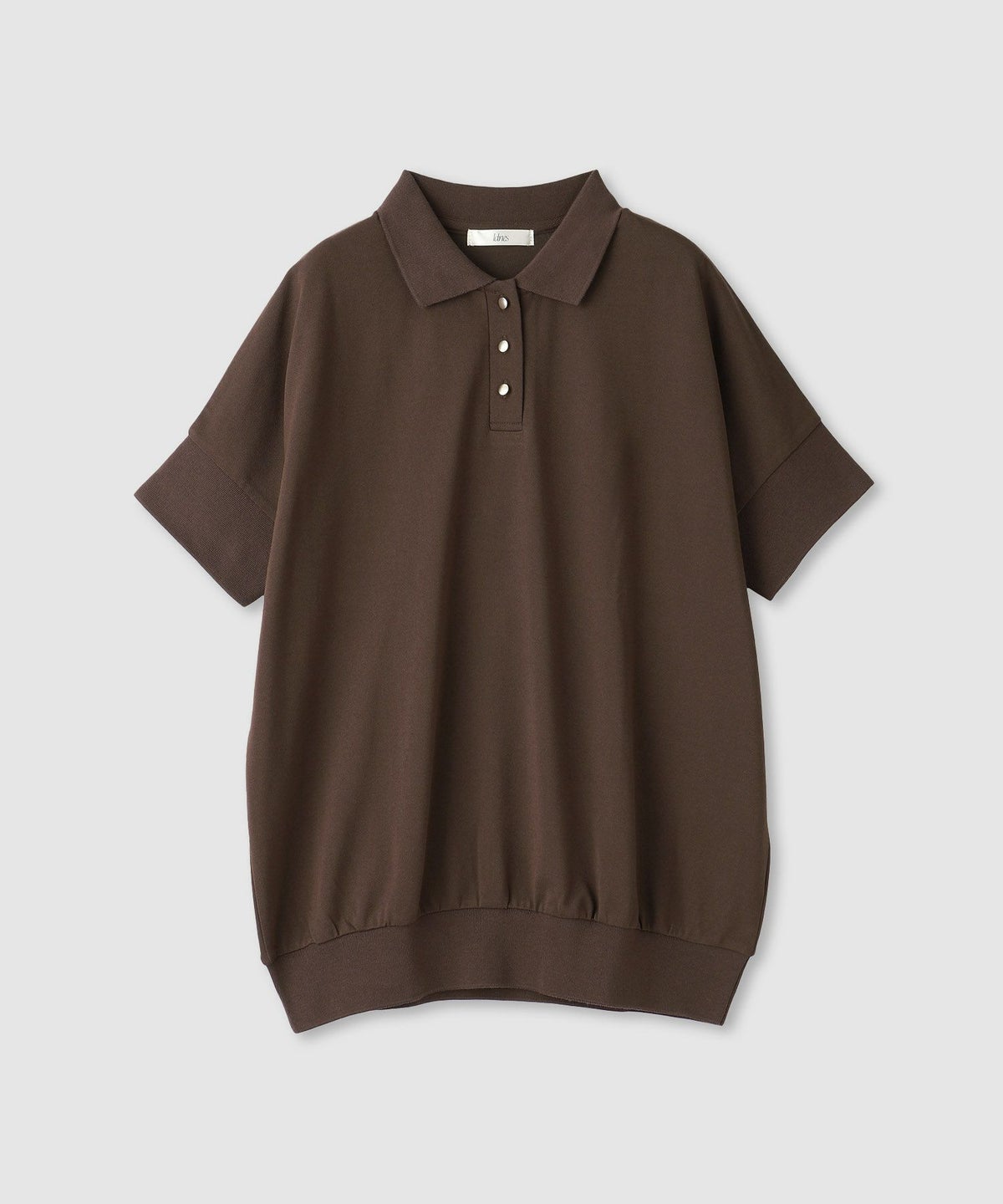 Idnes ドルマン鹿の子ポロシャツ レディース