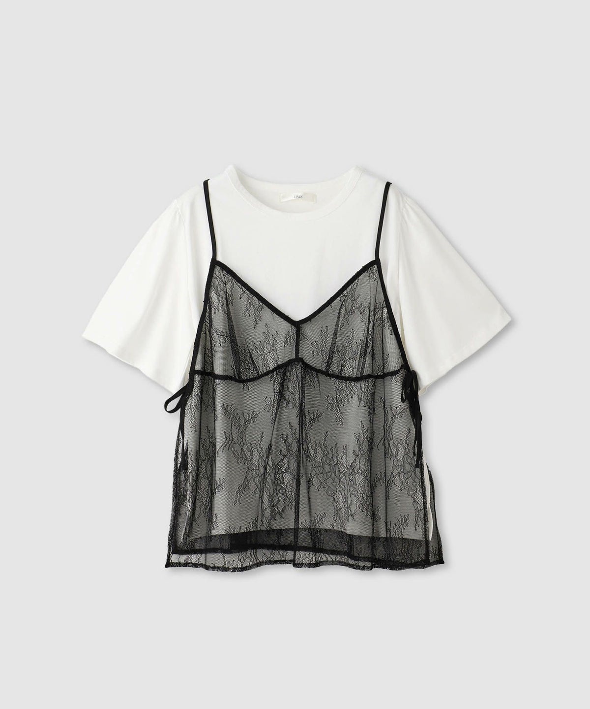  Idnes Tシャツ×レースキャミソールセット レディース