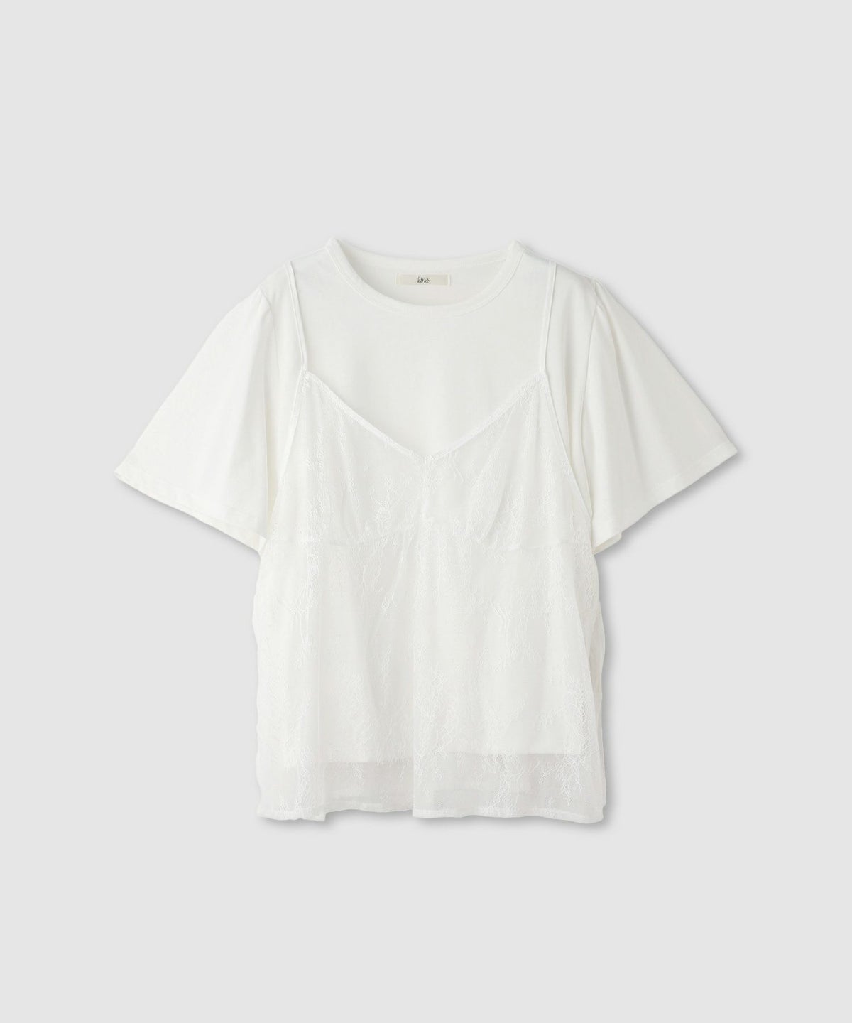  Idnes Tシャツ×レースキャミソールセット レディース