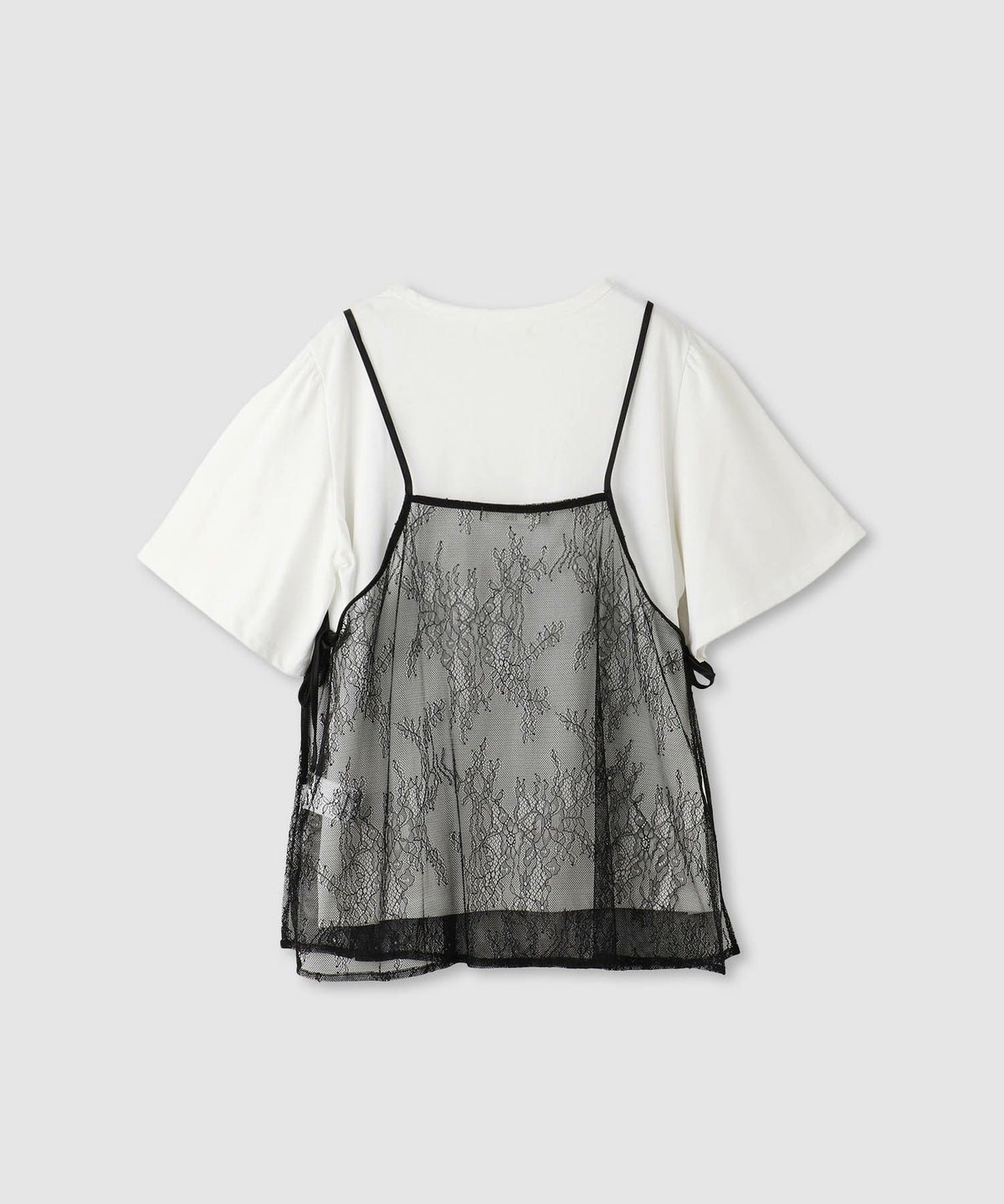  Idnes Tシャツ×レースキャミソールセット レディース