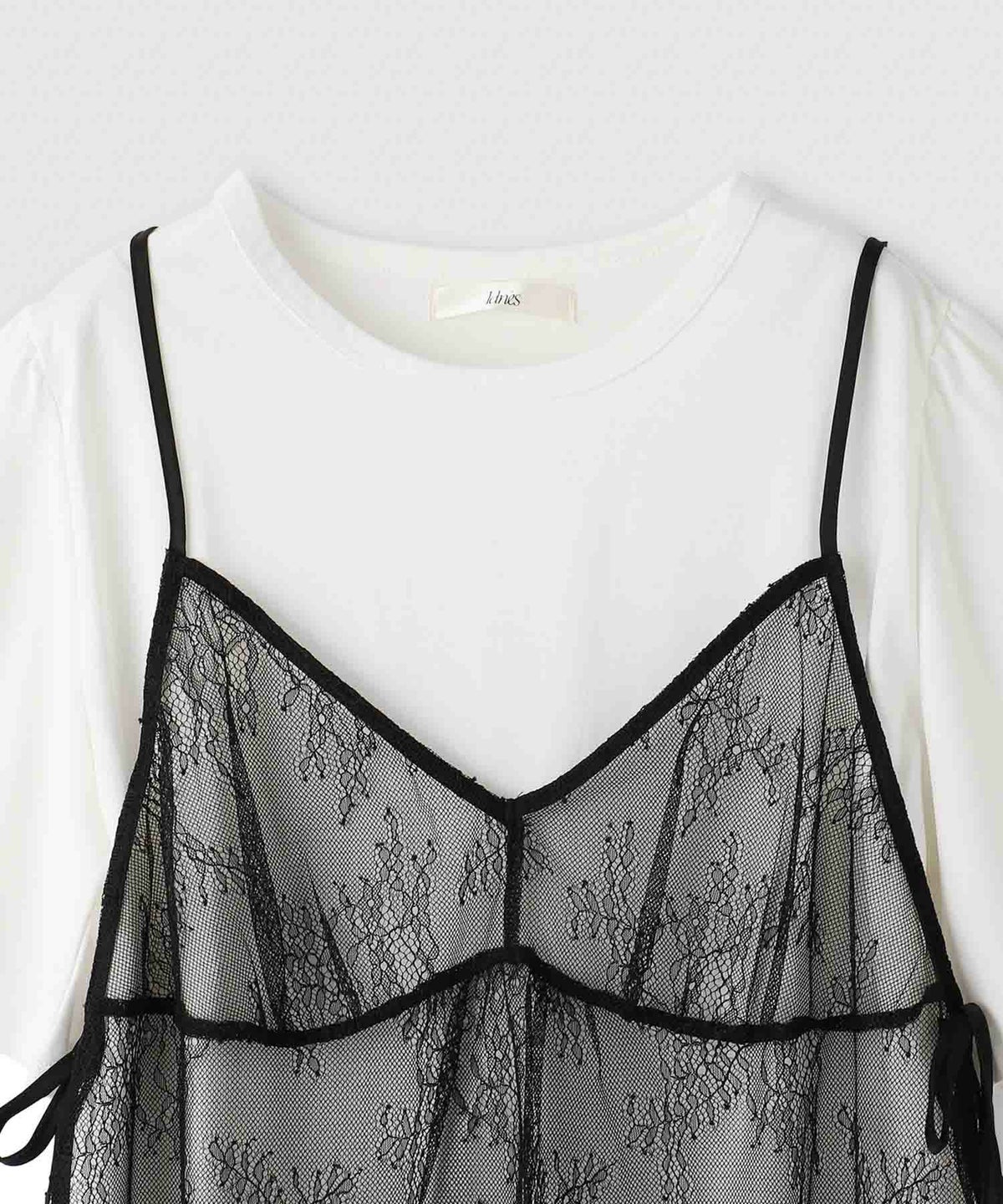  Idnes Tシャツ×レースキャミソールセット レディース