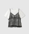  Idnes Tシャツ×レースキャミソールセット レディース