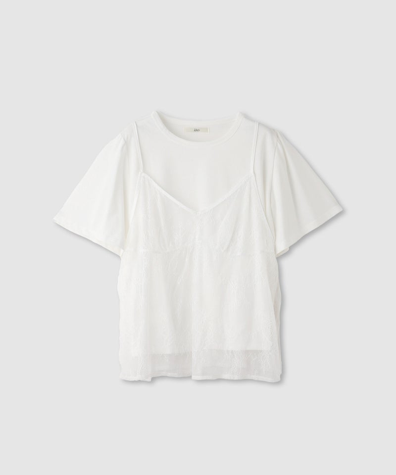 Idnes Tシャツ×レースキャミソールセット レディース商品画像-6