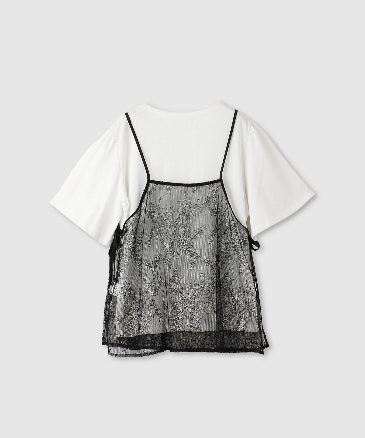  Idnes Tシャツ×レースキャミソールセット レディース