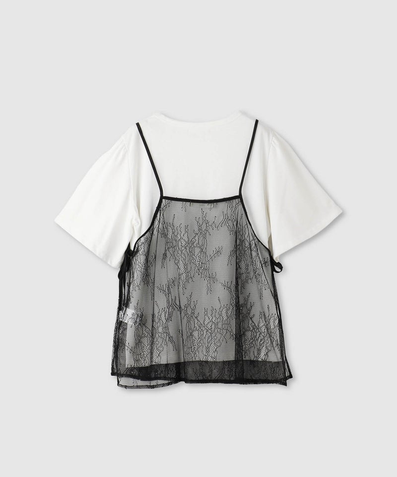 Idnes Tシャツ×レースキャミソールセット レディース商品画像-7