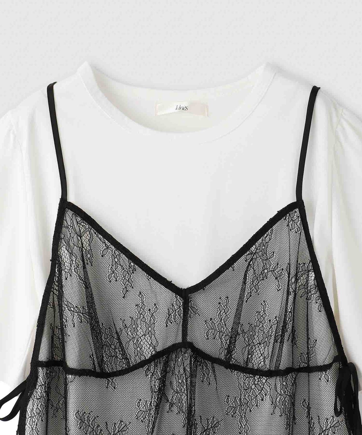  Idnes Tシャツ×レースキャミソールセット レディース