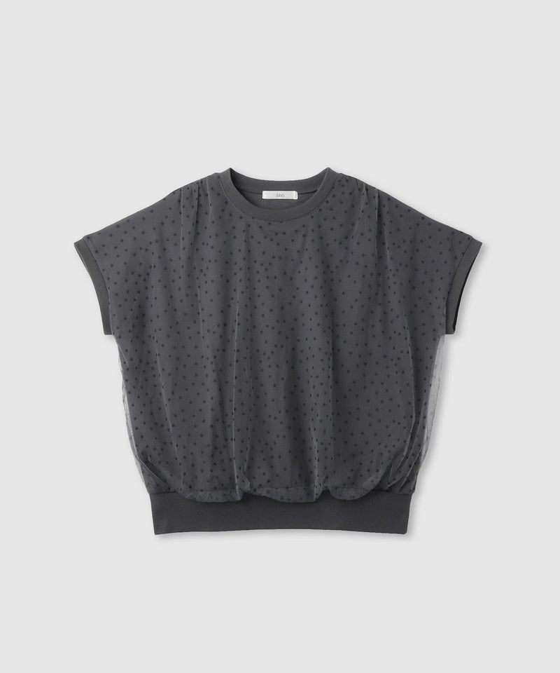 Idnes  ドットチュールフレンチプルオーバー レディース メール便 対応商品商品画像-2