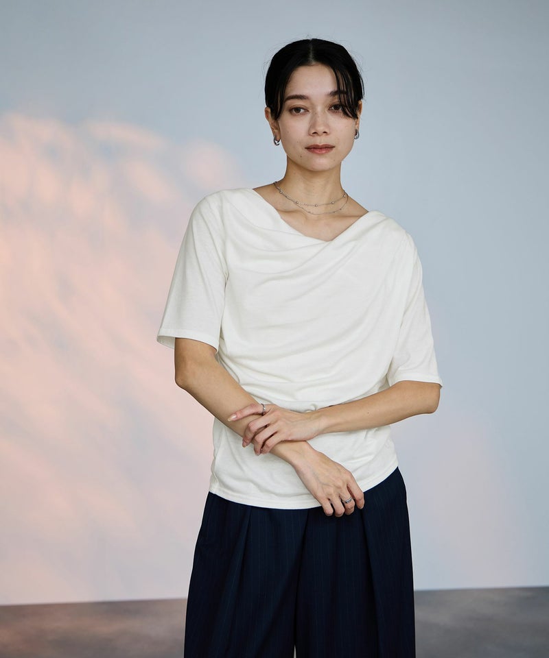 milli de l'air ドレープネックプルオーバー レディース メール便 対応商品商品画像-2