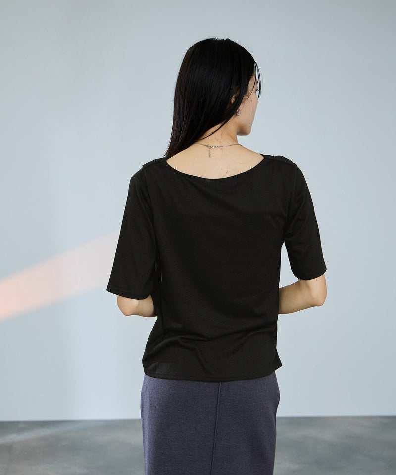 milli de l'air ドレープネックプルオーバー レディース メール便 対応商品商品画像-6