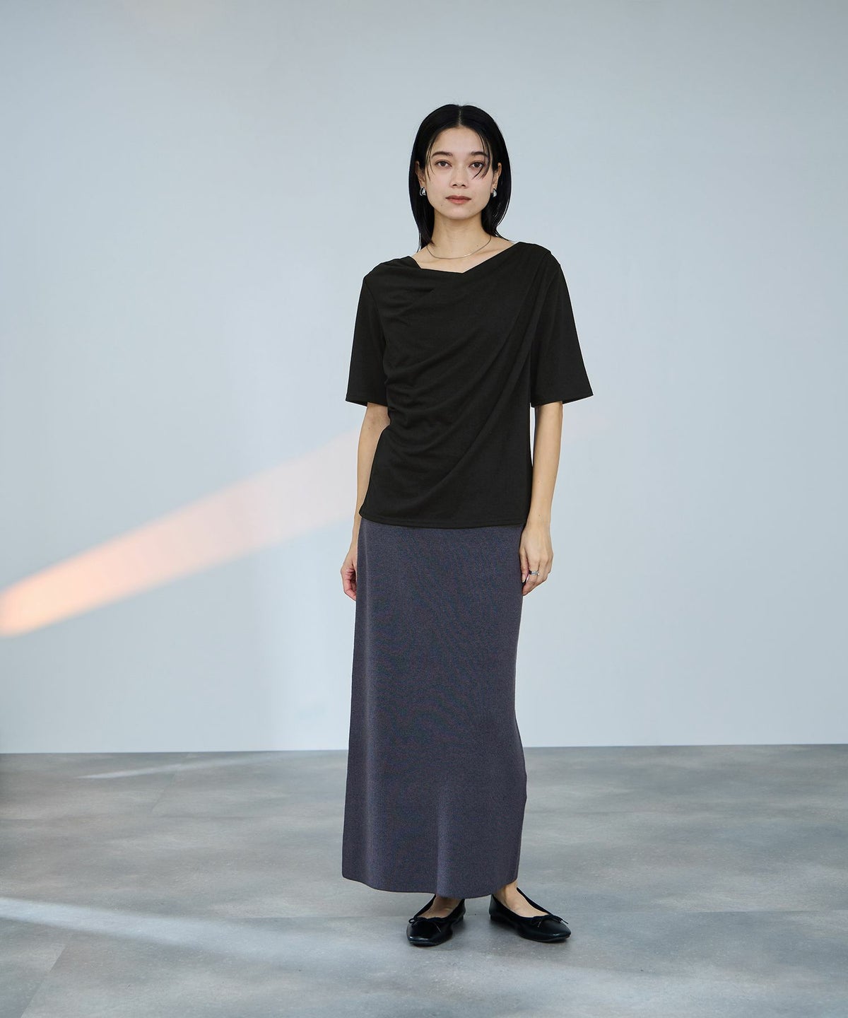 milli de l'air ドレープネックプルオーバー レディース メール便 対応商品