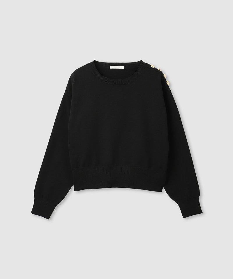 [期間限定knit]milli de l'air  ソフトレッチボタンプルオーバー レディース商品画像-4