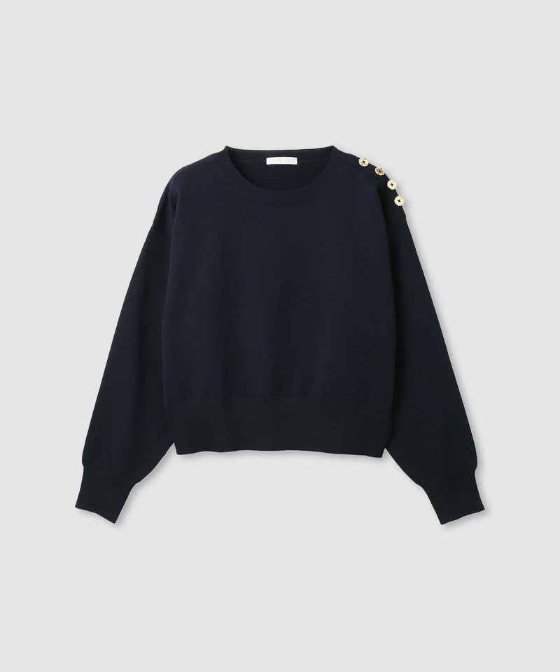 [期間限定knit]milli de l'air  ソフトレッチボタンプルオーバー レディース商品画像-9