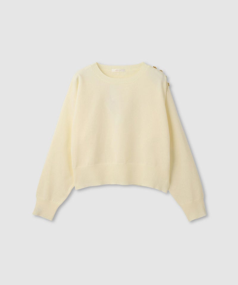 [期間限定knit]milli de l'air  ソフトレッチボタンプルオーバー レディース商品画像-10