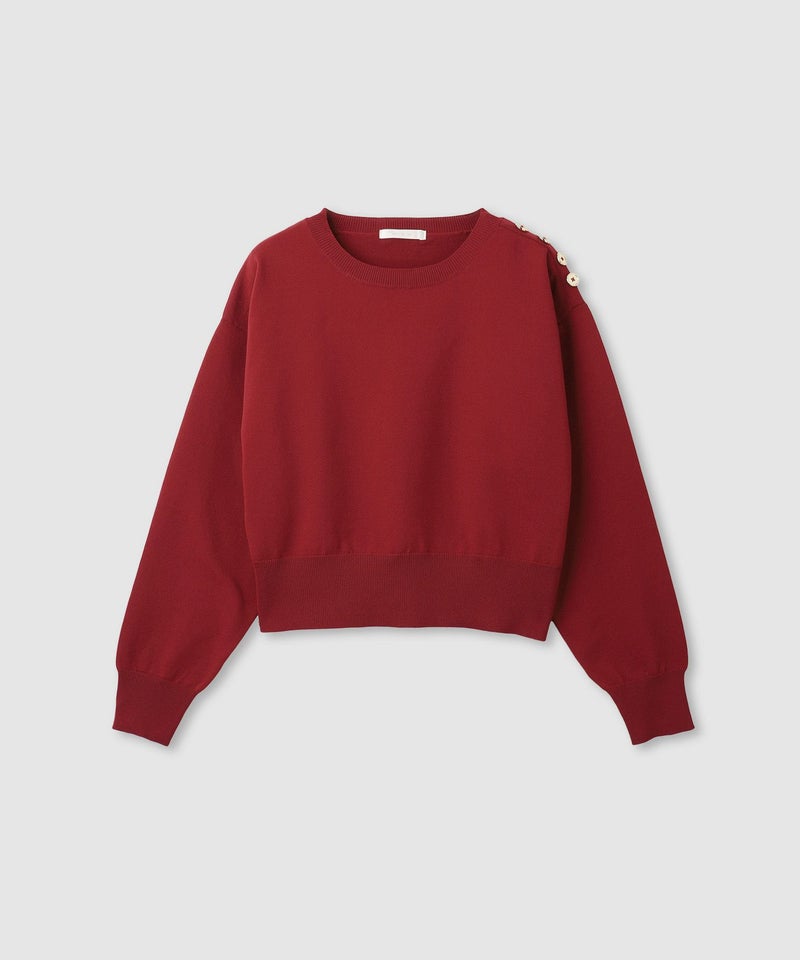 [期間限定knit]milli de l'air  ソフトレッチボタンプルオーバー レディース商品画像-11