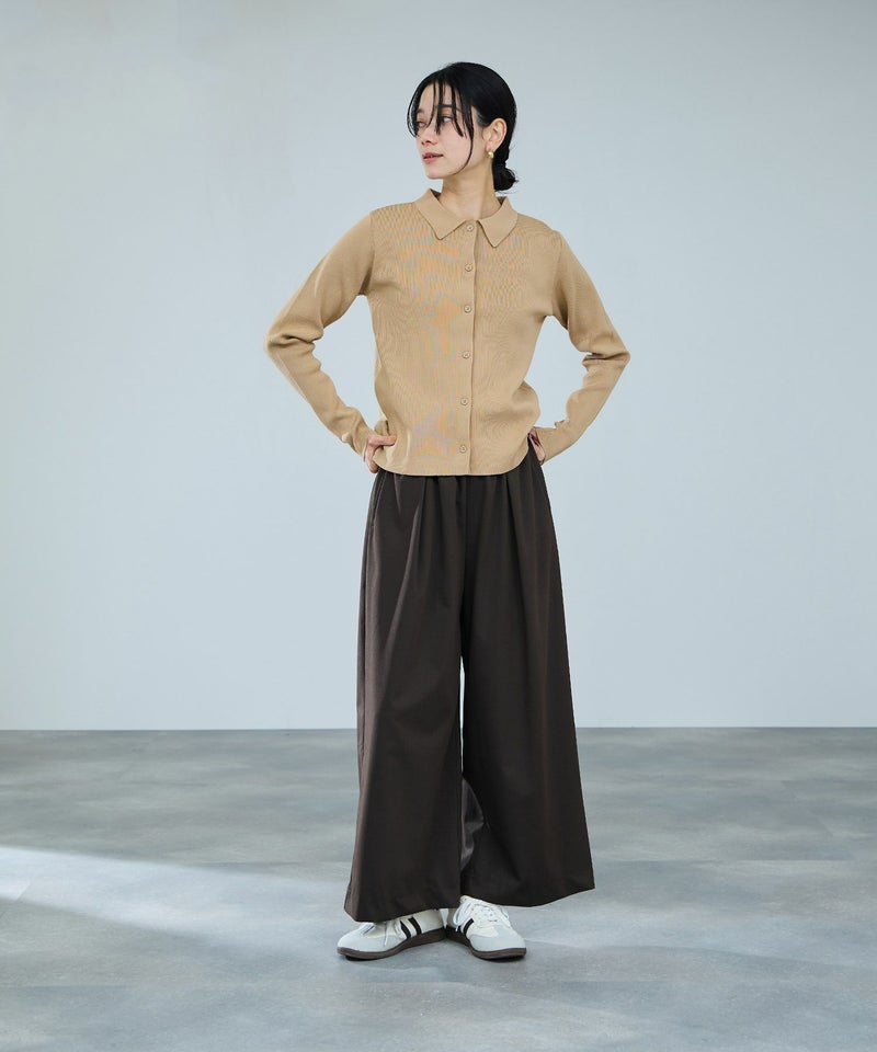 [期間限定knit]milli de l'air  ソフトレッチポロカーディガン レディース商品画像-15