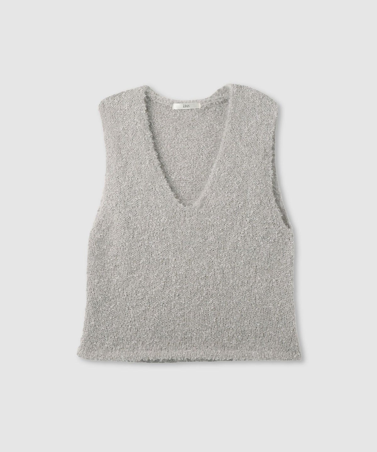 Idnes チュール×フェザーニットベスト レディース