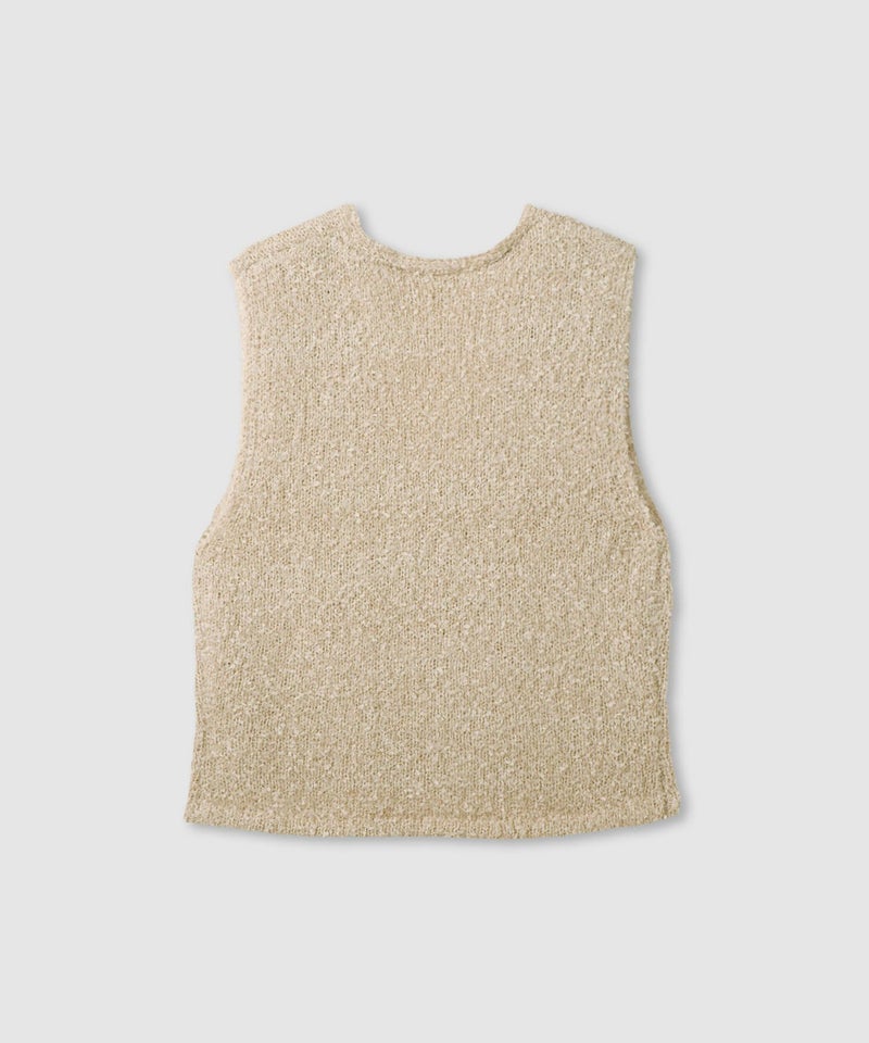 [期間限定knit]Idnes  チュール×フェザーニットベスト レディース商品画像-4