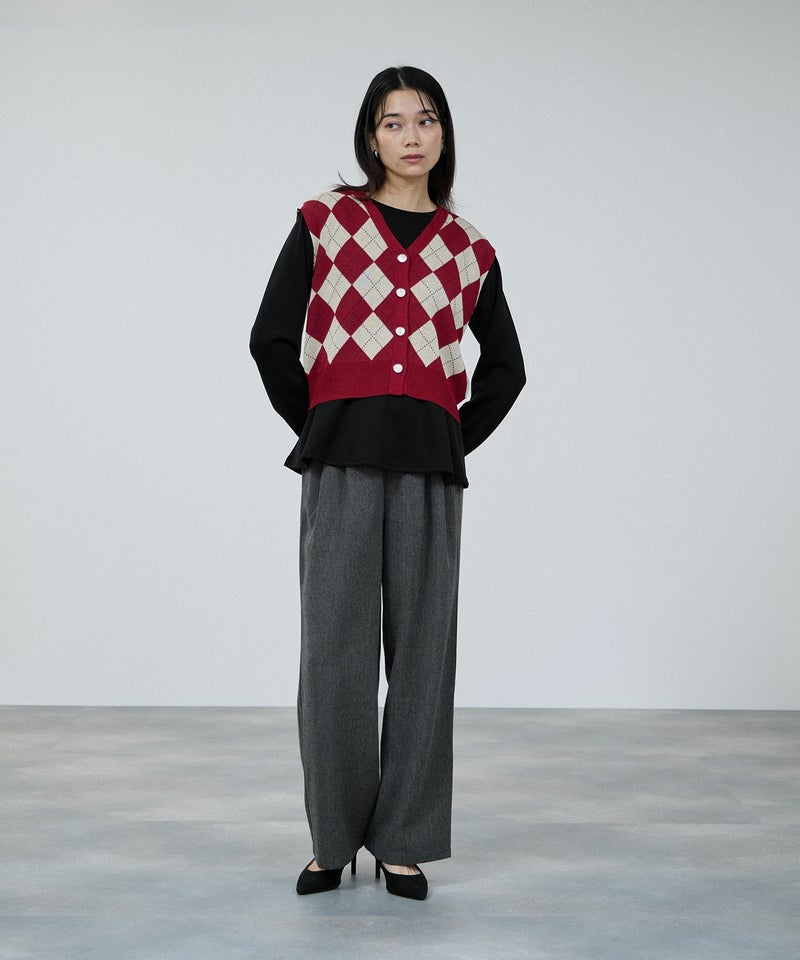 milli de l'air ニット前開きベスト レディース商品画像-6