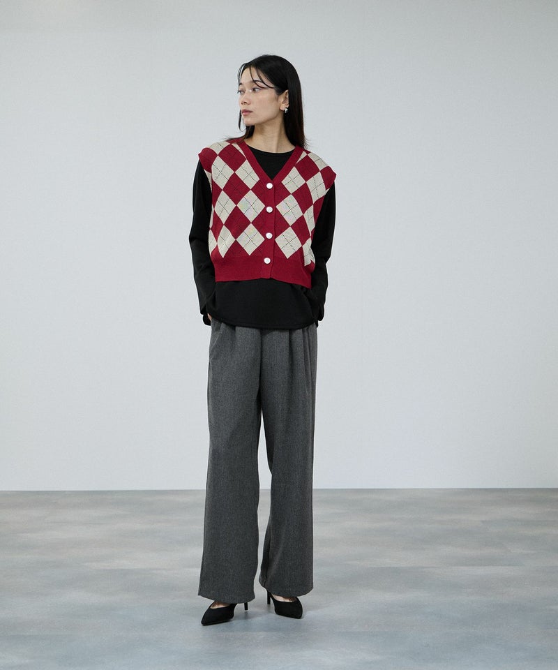 [期間限定knit]milli de l'air  ニット前開きベスト レディース商品画像-7