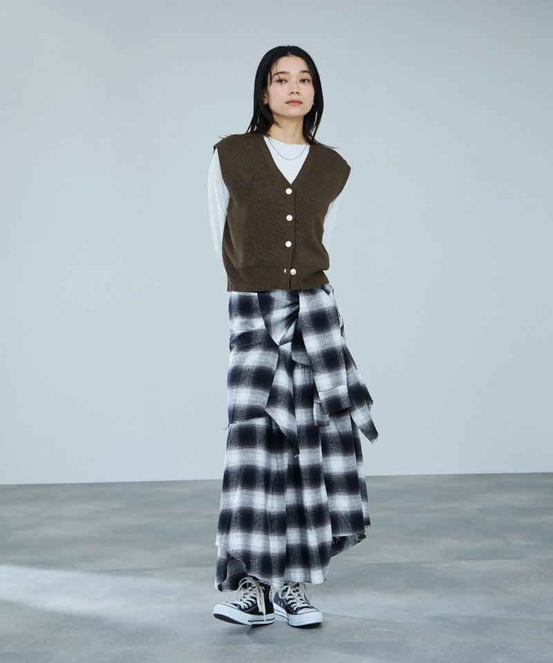 [期間限定knit]milli de l'air  ニット前開きベスト レディース商品画像-9