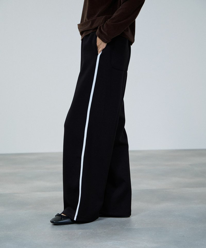 milli de l'air エアリエポンチ素材ラインパンツ レディース商品画像-4