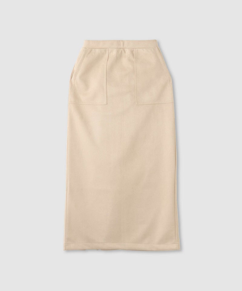 milli de l'air スエードライクポンチ素材Iラインスカート レディース商品画像-3