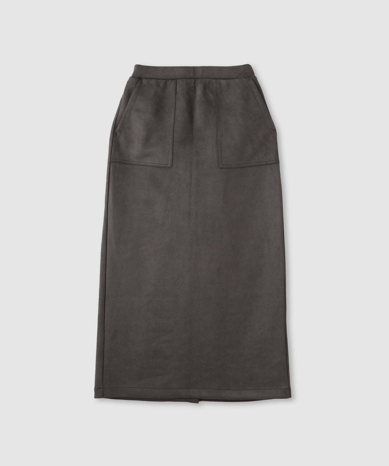 milli de l'air スエードライクポンチ素材Iラインスカート レディース商品画像-13