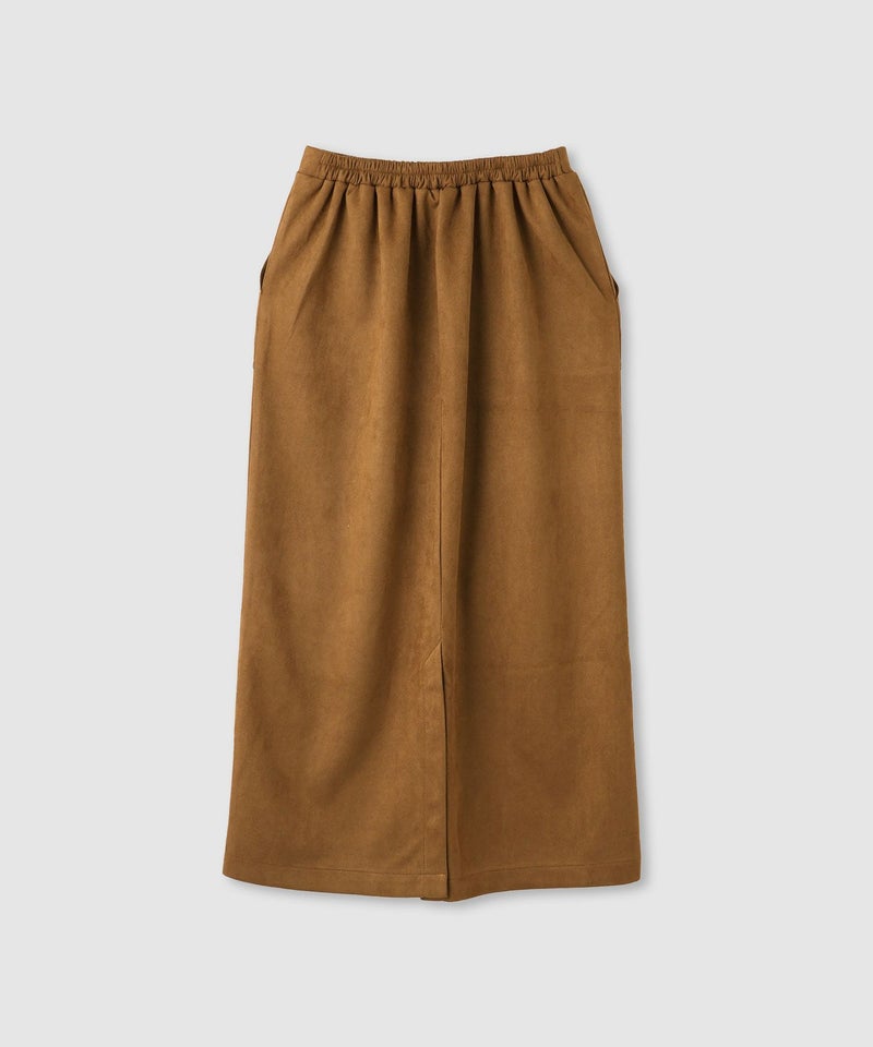 milli de l'air スエードライクポンチ素材Iラインスカート レディース商品画像-16