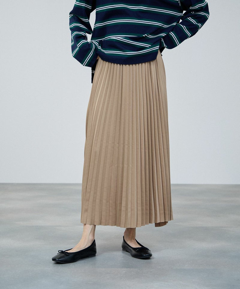 milli de l'air  サテンストレッチプリーツスカート レディース商品画像-1