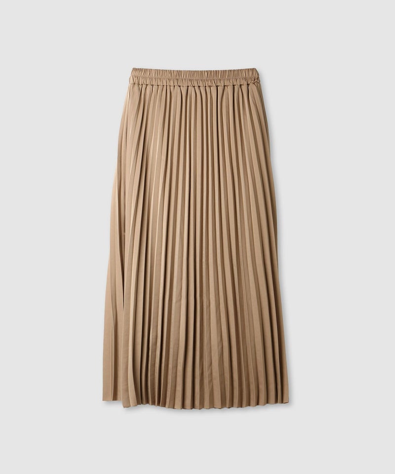milli de l'air サテンストレッチプリーツスカート レディース商品画像-15